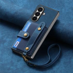 TEMU 폰 케이스: 빈티지 크로스 패턴 손목 스트랩 랜야드 시리즈 갤럭시 Z 폴드 7/6/5 케이스|핸드폰스트랩