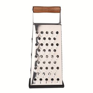 TEMU 나무 손잡이 야채 그라인더, 다기능 4면 슬라이서, 감자 및 고추 가루 제조기, 주방용 스테인리스 스틸 그라인더