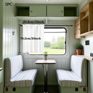 TEMU 1개, 비침 방지 화이트 프라이버시 쉬어 커튼, 쉬어 커튼 빛 조절 창문 커튼 드레이프 RV, 침실 거실용