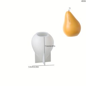 TEMU DIY 레진 실리콘 몰드 배 향초 석고 장식, 홈 데스크탑 분위기 꾸미기, 휴일 선물 공예 키트 - 핸드메이드 레진 주조 몰드