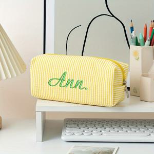 TEMU 새로운 대용량 필통 보관함, 자수 이름, 별자리, 기념일 및 기타 개인화된 텍스트로 맞춤 제작 가능하여 훌륭한 선물 옵션!