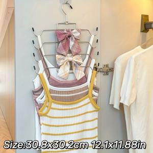 TEMU 내구성 강한 금속 다층 행거 - 공간 절약형 여성 속옷/브라/스카프 정리대, 튼튼한 구조의 홈 옷장용 의류 보관 솔루션