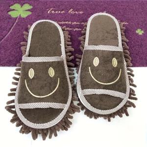 TEMU 2개 세트 레이지 몹 슬리퍼 - 재사용 가능, 분리 및 세탁 가능한 셔닐 먼지 청소 신발 커버, 전기 필요 없음, 거실 및 침실 가정용 청소 도구