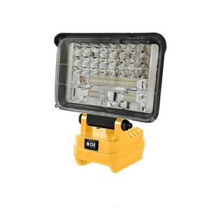 TEMU 데월트 20V 맥스 배터리 호환 무선 LED 작업등, 두 단계 조절 가능 플러드 라이트, 2개 USB 포트 및 140° 회전 헤드, 비상 및 현장용 LED 손전지 (배터리 미포함! (베어 툴만 포함))