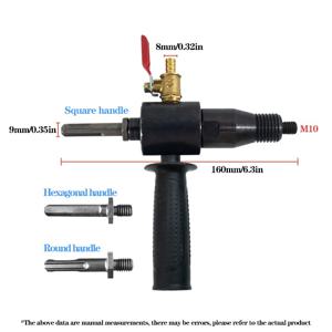 TEMU 해머 드릴 어댑터 세트, 물 주입 장치, M10 호환 커넥터
