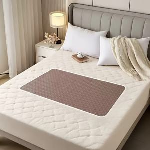 TEMU 1개 고품질 세탁 가능한 방수 매트리스 커버, 애완동물용 - 부드러운 폴리에스터 메쉬 디자인으로 통기성과 습기 차단이 뛰어남. 생리주기 및 가정에서 다양하게 사용 가능 (여러 사이즈로 제공), 미끄럼 방지! 생리 시간의 편안함, 펫 이불, 통기성 있는 원단, 경량형 커버, 내구성 있는 소재, 보호적인 침구류, 홈 필수품