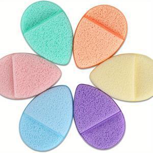 TEMU 6개입 재사용 가능한 글러브 스타일 세안 패드, 두꺼운 스펀지 세안 도구, 모든 피부 타입에 적합, 다기능 컬러 메이크업 리무버 스펀지, 각질 제거 머드 마스크 세안 천, 각질 제거 타월, 메이크업 리무버 패드