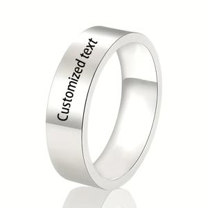 TEMU 맞춤 스테인리스 스틸 이름 반지 - 개인 맞춤 레이저 각인, 및 우아한 데일리 착용 또는 특별한 날 디자인, 데일리 추가 | 반지 | 내구성 좋은 메탈 밴드