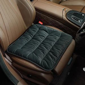 TEMU 가을 겨울용 자동차 시트 쿠션, 두꺼운 보온 사각 패딩 커버