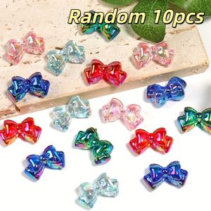 TEMU 10개입 도금 컬러풀 나비 페스티벌 더블 레이어 스테레오 패션 DIY 액세서리, 아크릴 소재, 핸드메이드 비즈, 폰 체인 키체인 DIY 비즈 펜 액세서리