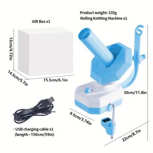 TEMU 1세트 전동 실감기, 2분/볼 속도 플러그인 뜨개질 도구, 10oz 용량 – 자동 대용량 스풀링 머신, 빠른 롤러 & 실 만들기 기계. 완벽한 크리스마스 선물, 추수감사절 선물 또는 깜짝 수제 공예 액세서리|뜨개실