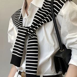 TEMU 여성용 숄, 패셔너블한 멀티 페이크 칼라, 에어컨 실내용 어깨 보호대, 아웃도어 여행 장식 스카프, 한국 스타일 선스크린 숄