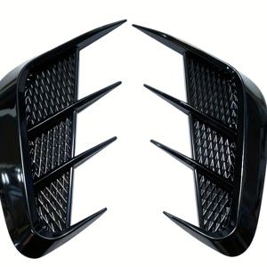 TEMU KIA 스팅어 2017-2023년형용 사계절 사용 가능 리어 범퍼 사이드 벤트 C 카나드 커버 4개, KIA 스팅어 2017-2023년형에 적합한 리어 범퍼 사이드 벤트 카나드 커버 2개, 글로스 블랙