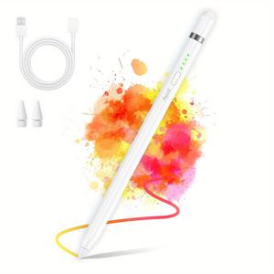 TEMU 2018-2025년형 iPad/Pro/Air (Air 3-5, Pro 11/12.9인치 포함)와 호환되는 신세대 , 안티-오버터치, 틸트 센싱, 고감도 칩으로 정확하고 지연 없는 필기가 가능. 선 두께 조절 가능, 창작 편의성 극대화, 창작 글쓰기,노트 필기용 펜,스타일리시 액세서리,반응형 팁,스마트 ,디지털 ,전문가용 드로잉