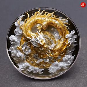 TEMU 2D 플랫 - 단일 2D 플랫 드래곤 테마 브로치, 이 독특한 코스튬 핀은 창의적인 코르사주 디자인을 특징으로 합니다. 백팩, 의류, 칼라, 모자 장식에 완벽합니다.