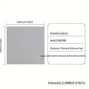 TEMU LDPCSJ 고성능 24W 실리콘 패드 - GPU/CPU/PS4 호환, 오리지널 디자인, 내구성 소재, 100x100/120x20mm, 블루 & 화이트 - 컴퓨터 부품 쿨러, PS4 히트싱크