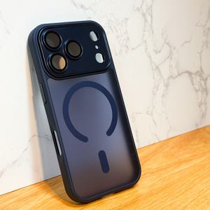 TEMU 휴대폰 케이스 - 고급스러운 오렌지색 마그네틱 무선 충전 휴대폰 케이스, 아이폰 17 Pro Max Air 16 15 14 13 12 11 Pro Max 17Pro 17Promax 호환, 무광 반투명 하드 백보드 충격 방지 아머 카메라 렌즈 보호 커버