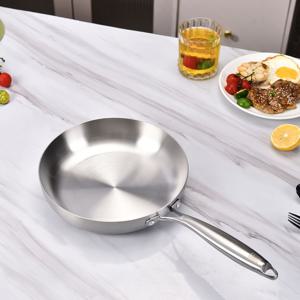 TEMU 스테인리스 스틸 프라이팬, 모든 스토브탑 호환, 스테이크와 계란 프라이에 적합