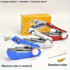 TEMU 1대 미니 핸드헬드 재봉틀 + 무료 선물 2종 - 의류 수선, 밑단 처리, 공예용 홈 이지 핸드 재봉 키트. 색상 랜덤. 홈 DIY에 필수! 간편한 핸드 재봉 도구