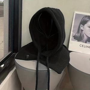 TEMU 여성용 겨울 웨이티드 모자 - 방풍 & 보온 변형 접이식 비니 & 넥워머, 야외 활동, 크리스마스, 새해 파티용 슬림핏 - 가벼운 손세탁 가능한 추위 방지 모자 (부피 없음)