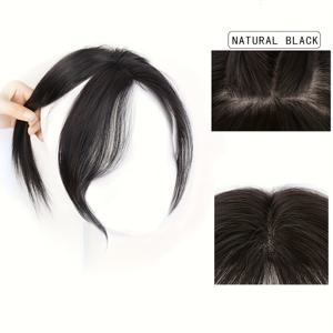 TEMU 합성 앞머리, 커튼 앞머리 헤어피스, 흰머리 커버, 머리카락 볼륨 추가, 두피의 털 모자람 보완, 머리 위를 연장하여 일상 외출 및 파티에 적합. 여성용 심리스 가발, 가벼운 앞머리 헤어 익스텐션