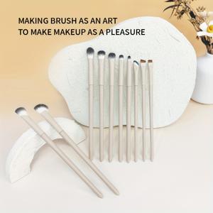 TEMU 10개 부드러운 브러쉬 아이섀도우 브러쉬 세트, 접이식 디테일 아이 메이크업 블렌딩 브러쉬, 소형 메이크업 브러쉬