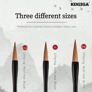 TEMU 고품질 중국 서예 붓 3개 세트, 학생용 미술 용품, 전통 중국 스타일 붓, 아름다운 포장 선물 상자