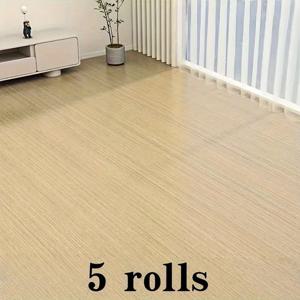 TEMU 5롤 우드 그레인 무늬 자체 접착 비닐 바닥재 - 방수 접착 시트지, 현실적인 우드 그레인 바닥 타일, 라미네이팅 필오프 레이어 특징, 간편한 설치, 침실 및 거실에 적합 (23.62인치 X 118.11인치)