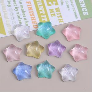TEMU 20개 랜덤 혼합 미니 투명 별 장식 구슬, 핸드메이드 DIY 크림 접착제 레진 액세서리 공예 재료