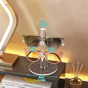 TEMU 조립 불필요 아크릴 멀티 컴파트먼트 안경 디스플레이 스탠드 & 정리대 - 헤비듀티 안경 보관 선반 - 안경점, 약국, 화장대용 컴파트먼트 - 현대적인 안경 홀더 (소매용)