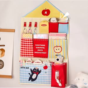 TEMU 1개 귀여운 하우스형 수납백 (문/벽걸이 가능) - 숨겨진 수납공간, 소품 보관용 - 옥스포드 원단 걸이형 수납백, 다양한 공간에서 사용 가능