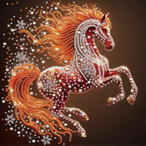 TEMU 1세트 말 페인팅 키트 - 불규칙 & 라운드 포함, DIY 말 테마 공예, 말 & 갈기 디자인, 홈 데코 & 방 장식에 적합한 완성된 작품, 승마 애호가를 위한 수제 선물