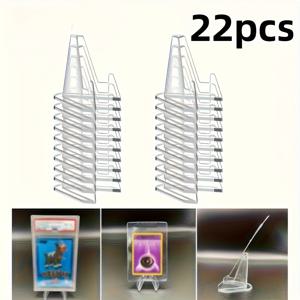 TEMU 22개 또는 44개 미니 아크릴 디스플레이 - 코인 컬렉터, 카드, 소품용 투명 미니어처 플라스틱 큐브 - 홈 데코 & 컬렉터 쇼케이스를 위한 모던 미니 사이즈