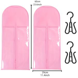 TEMU 4개 세트 가발 보관백, 가발 정리 및 보관에 적합. 60cm 이상 가방 2개와 가발 걸이 2개 포함, 가발 보관 필수 도구