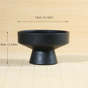 TEMU 레진 라운드 화분 /야외용 호환 - 경량 세라믹 미니어처 중국풍 버섯 대나무 뿌리 다육이 화분, 내구성 탁상용 수경식물 및 건조지대 사용