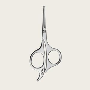 TEMU 시링 스테인리스 스틸 코털 눈썹 가위 삼합일 뷰티 키트 - 남성/여성 안전 라운드 헤드 트리머, 휴대용 여행 케이스 포함 얼굴 수염/코털/귀털 정리기