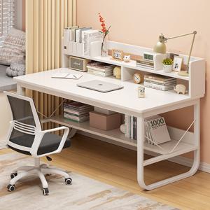 TEMU VIIWII 현대적인 화이트 메탈 책상 사무실 테이블 일체형 컴퓨터 게이밍 책상 - 전문가를 위한 스타일리시한 홈 오피스 정리대, 내구성 있는 3단 파티션 선반과 책상 아래 수납 공간이 있는 효율적 워크스테이션, 사무실 데스크 액세서리， 디자인과 현대적인 외관은 다양한 가정 스타일|책상|컴퓨터책상