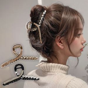 TEMU 1+1 올림머리 집게핀 2개 세트, 반묶음 머리핀, 헤어핀, 여성 데일리 악세사리, 헤어 클립, 집게삔, 헤어삔, 머리삔