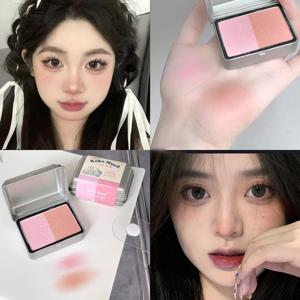 TEMU 투톤 블러셔 입체 페이스 연출 블러셔·쉐딩·아이섀도로 활용 가능 분위기 물씬