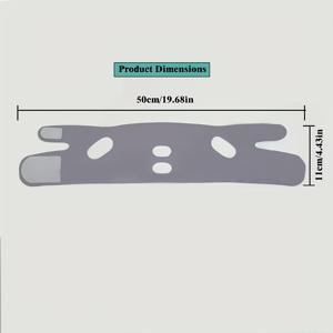 TEMU 1개 회색 V자형 붕대 | 코골이 방지, 페이스 리프팅 및 타이트닝 밴드 (러닝, 줄넘기용) | 통기성, 심리스 디자인으로 편안한 휴식 및 수면 | 편안한 착용감, 고양이 귀 디자인의 햇빛 가리개 마스크