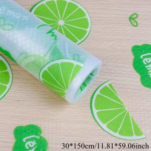 TEMU 1롤 주방 캐비닛 방수 냉장고 매트 | 미끄럼 방지, 세탁 가능, 재사용 가능, EVA 소재, 레몬 패턴, 냉장고 및 주방 장식에 적합, 서랍 매트, 신발장 매트, 캐비닛 매트, 선반 라이너