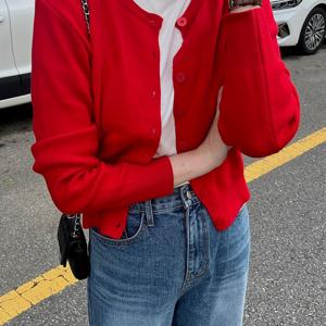 TEMU 여성용 우아한 캐주얼 가디건 스웨터 - 라운드 넥 긴 소매 버튼 프론트, 단색 사계절용 다재다능 탑, 부드럽고 내구성 있는 원단으로 캐주얼 & 포멀웨어, 엘레강스 스페셜 컬렉션, 일상 편안 착용감, 버튼업 디자인|가디건