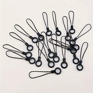 TEMU 원형 끈 액세서리 20개, 내구성 및 다기능 방지 낙하 휴대폰 케이스 스트랩, 두껍고 튼튼한 DIY 짧은 로프 휴대폰 펜던트, 다양한 용도의 후크