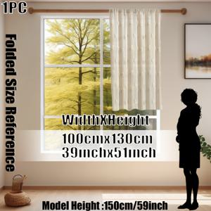 TEMU 1패널 베이지 프렌치 컨트리 보호 쉬어 커튼 - 폼폼 탑 & 디자인 - 침실, 거실용 필터링 보일 창문 패널 - 세탁기 사용 가능 폴리에스터