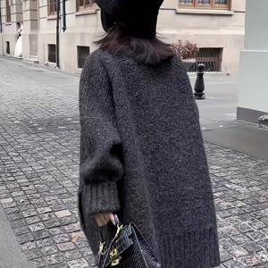 TEMU 일본 및 한국 특별판: 신상 가을/겨울 여성 가디건, 솔리드 컬러 V넥 사이드 포켓, 투톤 여성 가디건 코트, 가을/겨울 데일리 아웃팅에 우아하고 패셔너블, 여성 선물용|오피스룩