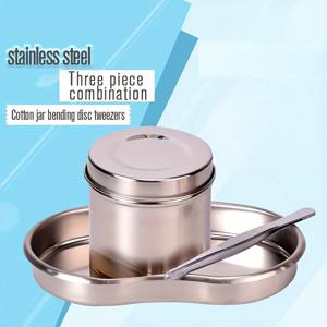 TEMU 타투 타투 자수 3pcs 스테인리스 스틸 곡선형 트레이 허리 트레이 뷰티 살롱 도구 알코올 탱크 드레싱 핀셋, 미용 액세서리, 전문 타투 키트, 세련된 디자인, 컴팩트 정리함, 내구성 있는 구조, 고급 금속, 핀셋 세트, 살론 소유자 및 코스메틱 테크니션용