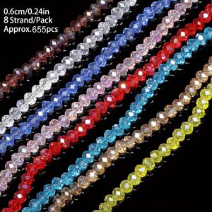 TEMU 혼합 AB 컬러 체코 플랫 비즈 - 주얼리 만들기 DIY 핸드메이드 팔찌 목걸이 액세서리, 페스티벌 선물, 도매