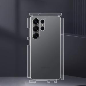 TEMU 삼성 갤럭시 S25 울트라/24+/25+용 HD 프로스트 백 필름 (엣지 워터 코팅 필름 포지셔닝 스티커 포함), 풀 앵글 투명 보호 소프트 필름