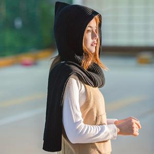 TEMU 따뜻한 발라클라바 및 스카프 세트 | 단색, 가을-겨울 컬렉션, 추위 방지에 이상적, 12가지 휴일에 적합, 손세탁 또는 드라이 크리닝, 아크릴