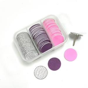 TEMU 60개입 교체용 발 & 매니큐어 샌딩 디스크 세트 (메탈 네일 드릴 맨드릴 포함) - 3가지 그릿 (80/120/240), 전동 발 파일/페디큐어 그라인더 호환, 페디큐어 제거 액세서리, 연마 패드